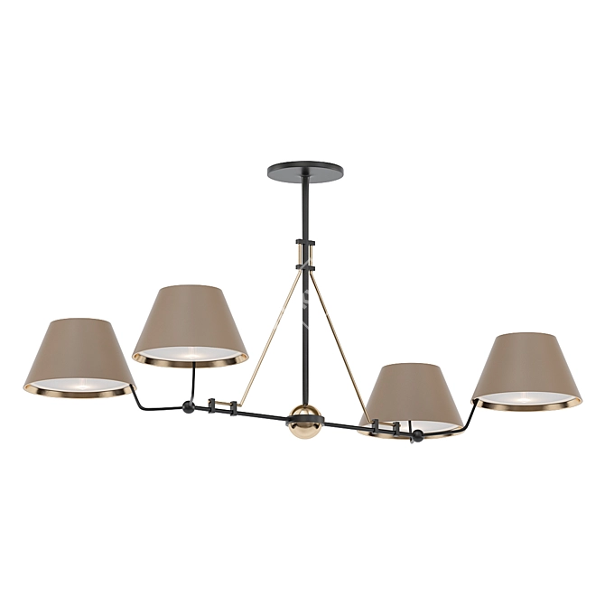 Sleek Quadruple Chiltern Lighting Solution 3D model image 1