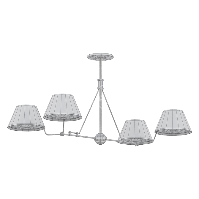 Sleek Quadruple Chiltern Lighting Solution 3D model image 2