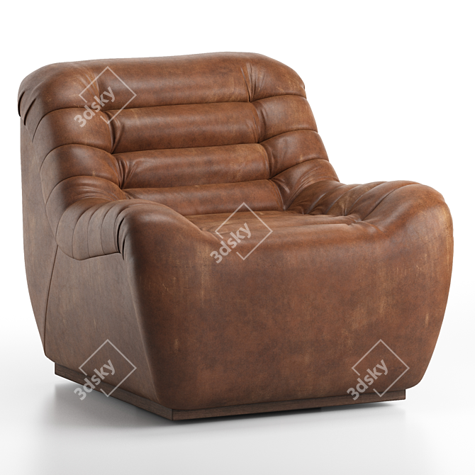Heirloom Sienna Leather Swivel Chair 3D model image 1