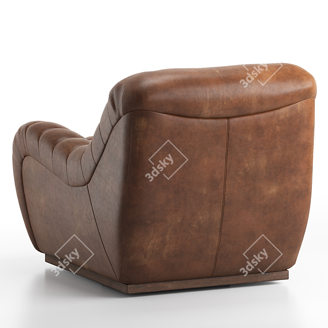 Heirloom Sienna Leather Swivel Chair 3D model image 4