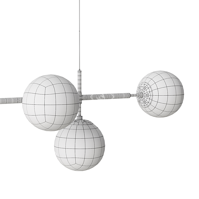 Edmund Glass Ball Brass Lamp 3D model image 4