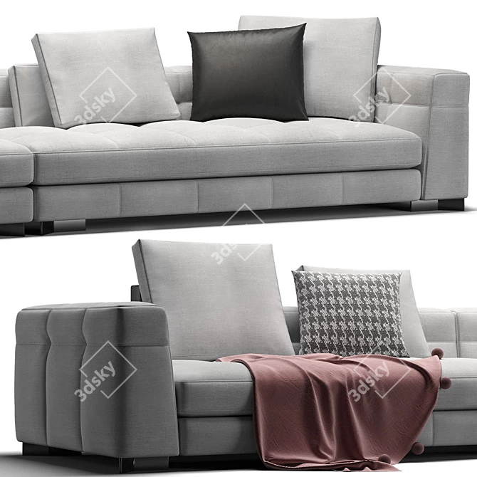 Elegant Minotti Blazer Sofa_02 Furnishing 3D model image 2