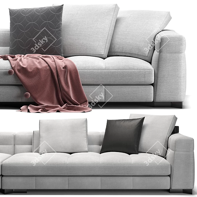 Elegant Minotti Blazer Sofa_02 Furnishing 3D model image 4