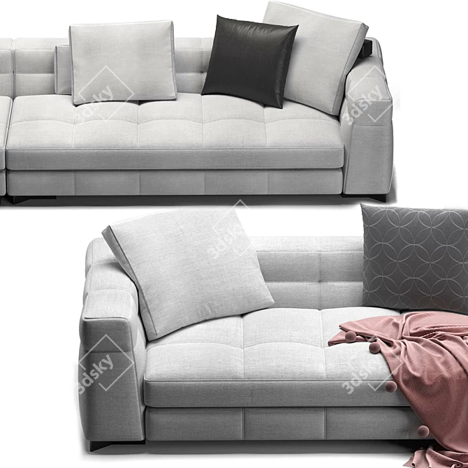 Elegant Minotti Blazer Sofa_02 Furnishing 3D model image 5