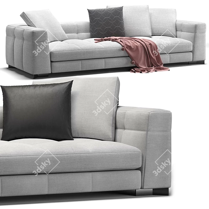 Elegant Minotti Blazer Sofa_02 Furnishing 3D model image 6