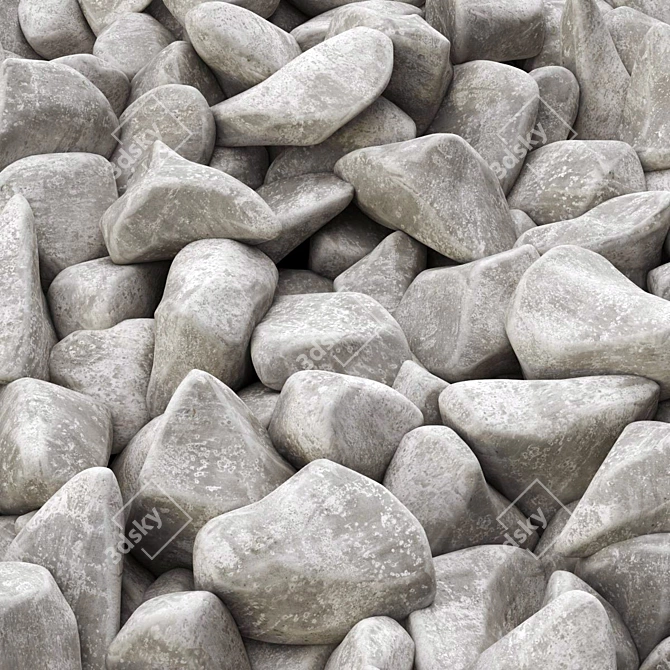 High-Resolution Polygon Gravel Model 3D model image 1