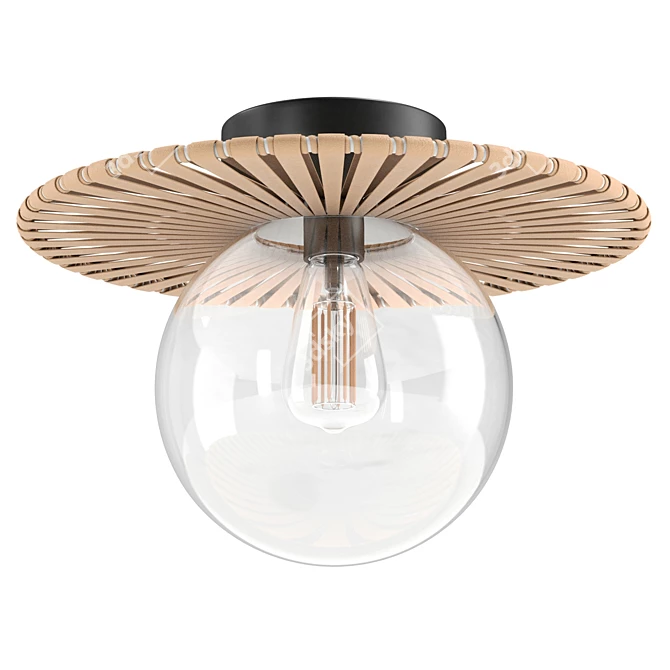 Meghan Leather Flush Mount: Luxury UV Unwrapped ModelRenderer 3D model image 1