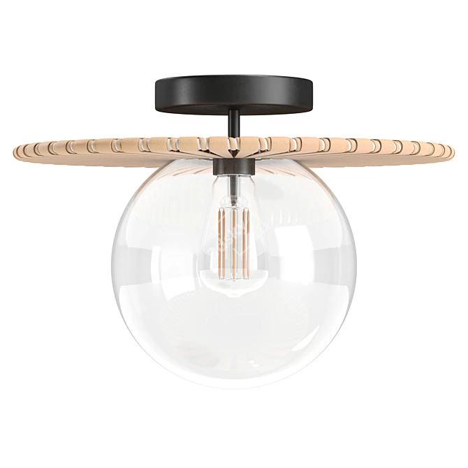 Meghan Leather Flush Mount: Luxury UV Unwrapped ModelRenderer 3D model image 2