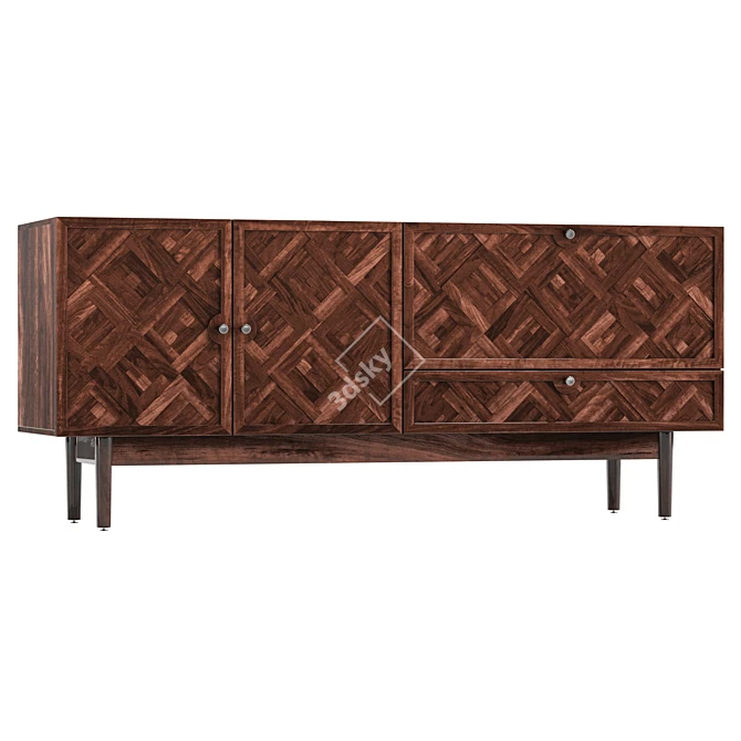 Modern Stylish Molly Sideboard in Millimeter Measurements 3D model image 1