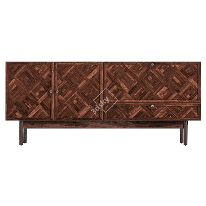 Modern Stylish Molly Sideboard in Millimeter Measurements 3D model image 2