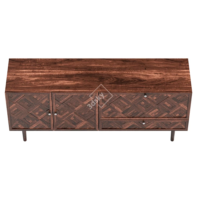 Modern Stylish Molly Sideboard in Millimeter Measurements 3D model image 3
