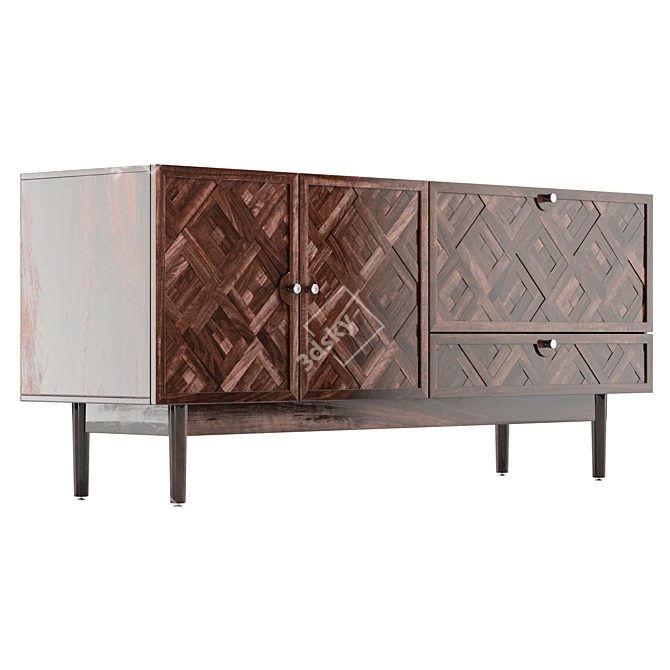 Modern Stylish Molly Sideboard in Millimeter Measurements 3D model image 4