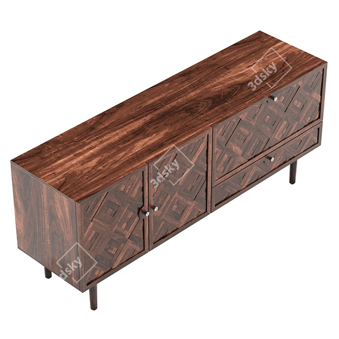 Modern Stylish Molly Sideboard in Millimeter Measurements 3D model image 5