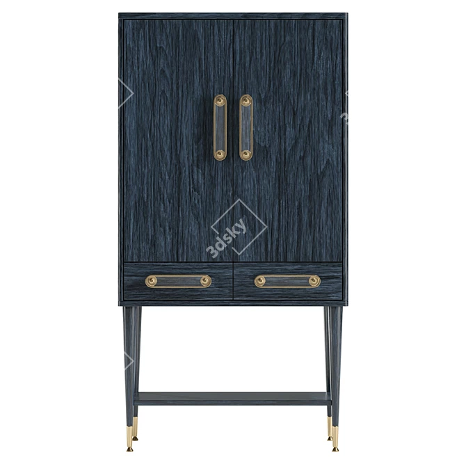 Odetta Bar Cabinet 3D Model 3D model image 2