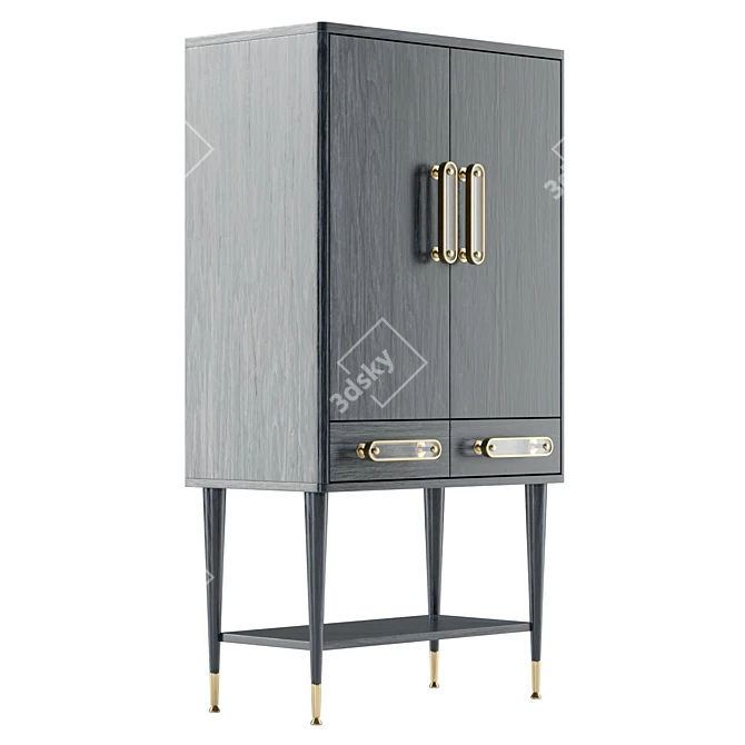 Odetta Bar Cabinet 3D Model 3D model image 4