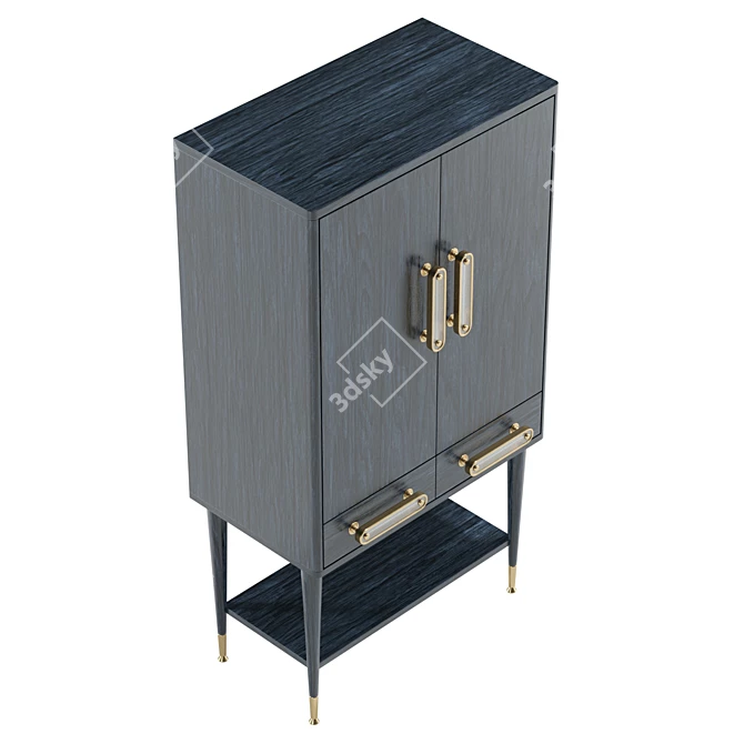 Odetta Bar Cabinet 3D Model 3D model image 5