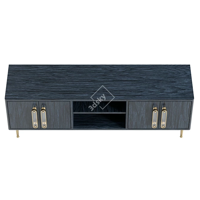 Modern UV Unwrapped Media Console 3D model image 3