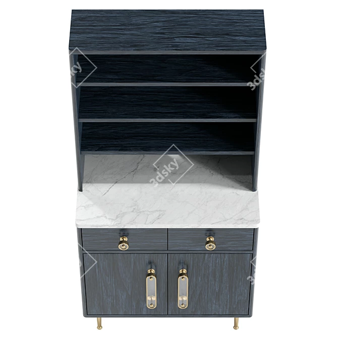 UV Unwrapped Storage Cabinet 3D model image 3