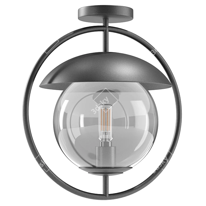 Modern Outdoor Flush Mount Light 3D model image 1