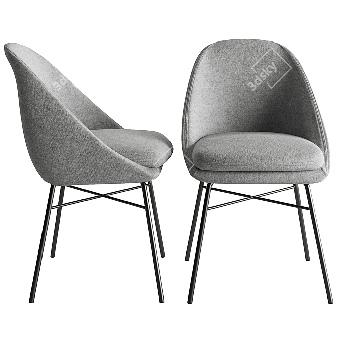 Avanos Modern Armchair 3D Model 3D model image 1