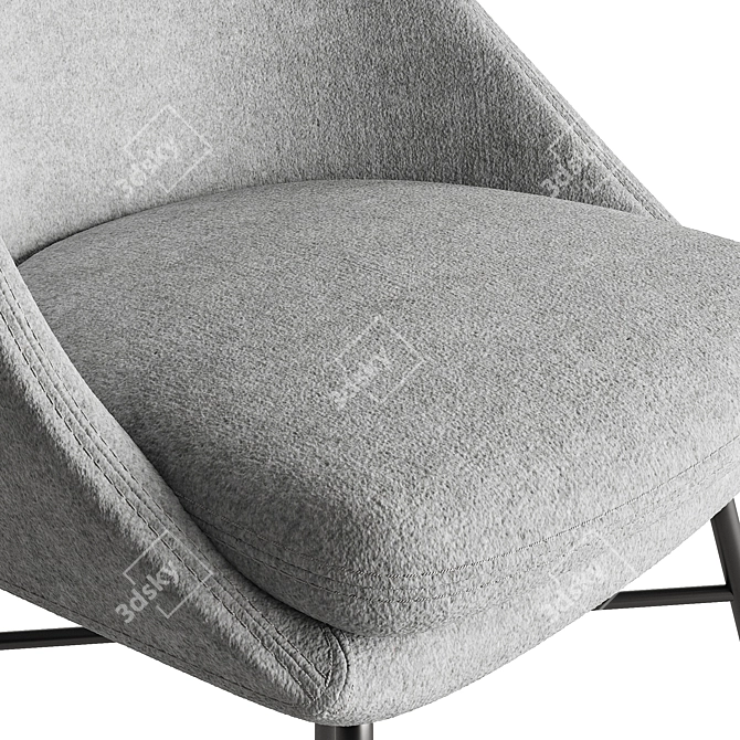 Avanos Modern Armchair 3D Model 3D model image 2