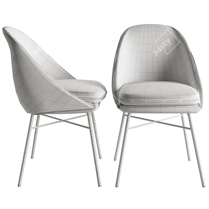 Avanos Modern Armchair 3D Model 3D model image 6