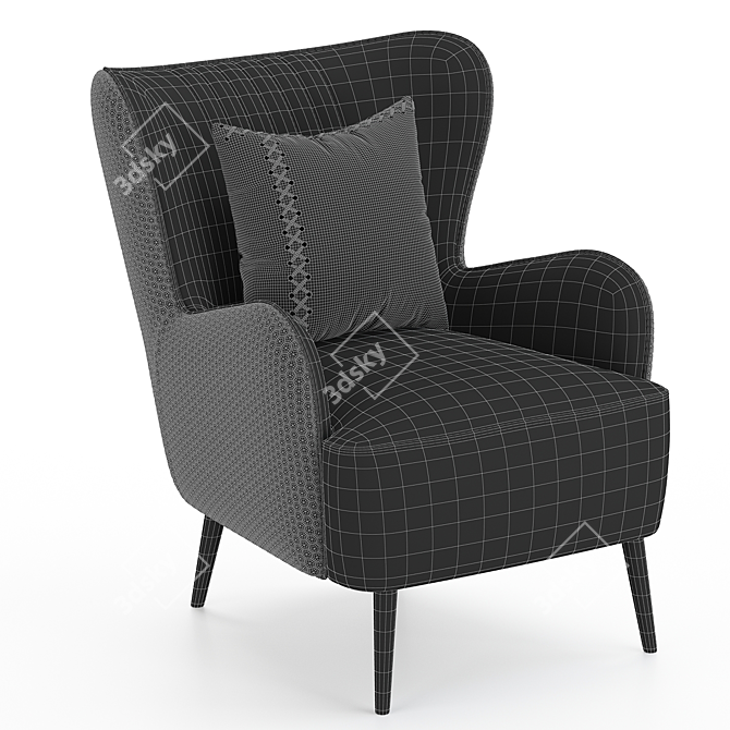 3D Model NICO Lounge Chair 3D model image 2