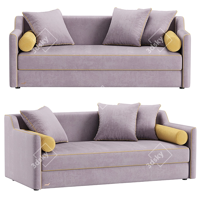 Modern Convertible Sofa Bed 3D model image 1