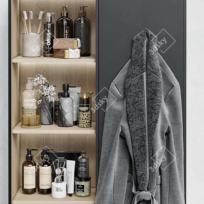 High Quality Bathroom Accessories Set 3D model image 2
