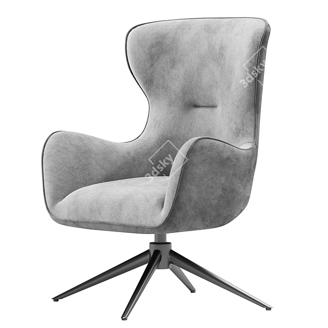 Swivel Lounge Chair Lucille 3D model image 2