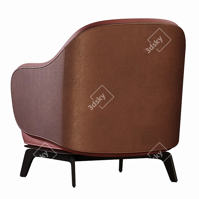 Contemporary Poliform Kaori Armchair 3D model image 5