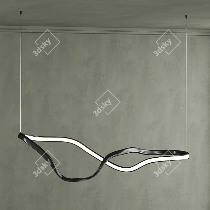 Freeform Light Sculpture Artwork 3D model image 3