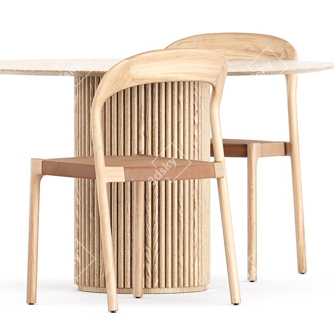  Elegant Ticino Chairs & Palais Royal Table 3D model image 3