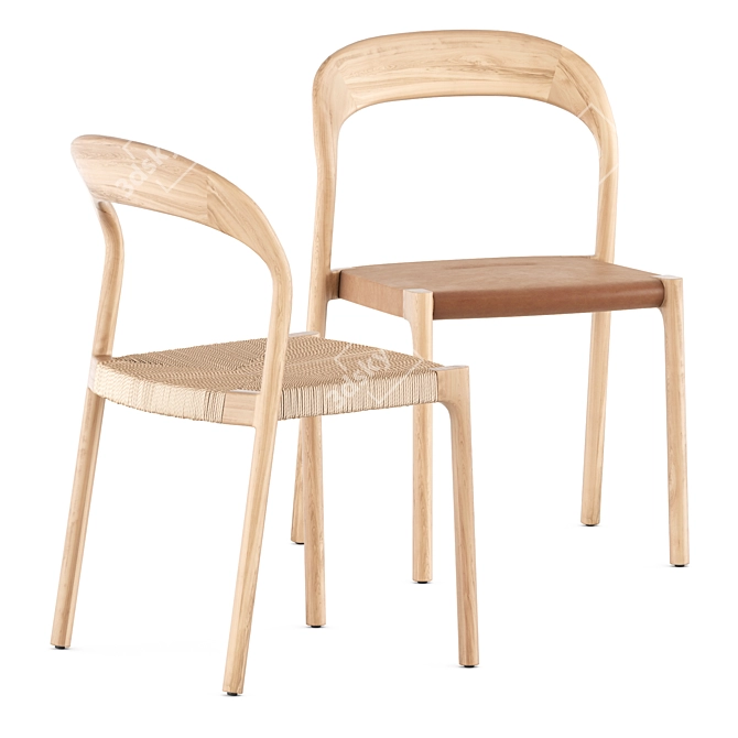  Elegant Ticino Chairs & Palais Royal Table 3D model image 4