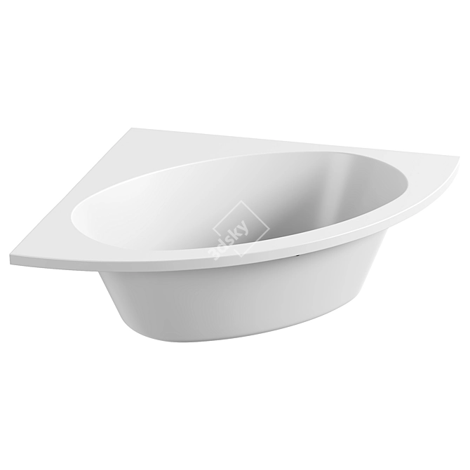 Modern Ideal Standard Corner Bath 3D model image 2