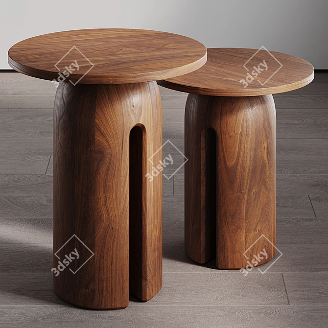 Luteca Oco Tables: Modern Elegance 3D model image 2