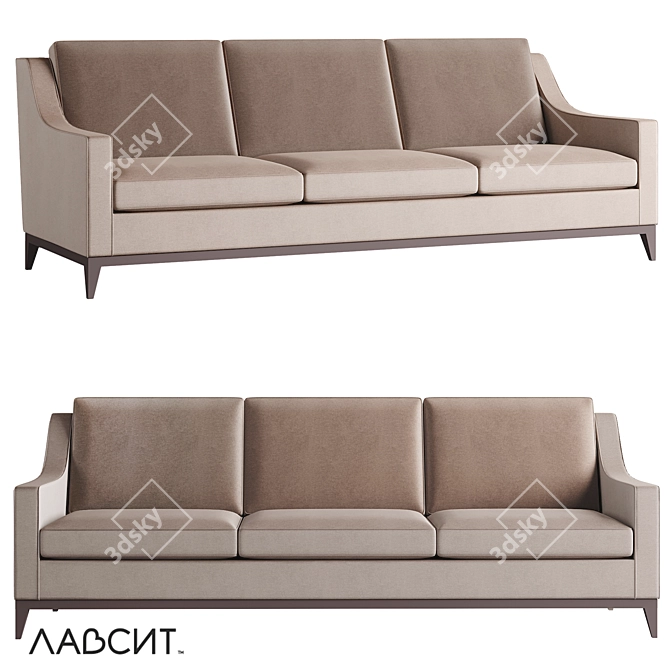 Mike Beige Sofa by Lavsit 3D model image 1