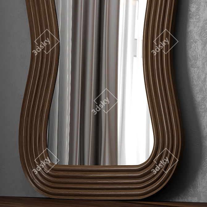 Gwen Tri-Material Wall Mirror 3D model image 4