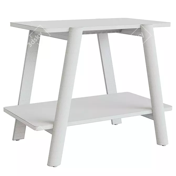 Modern Industrial Calgary Side Table 3D model image 4