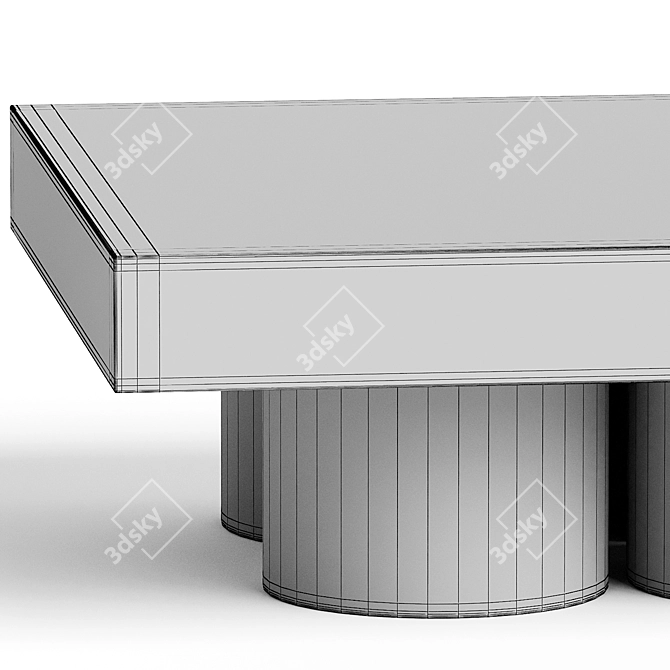 Podio Warm Wood Coffee Table 3D model image 2