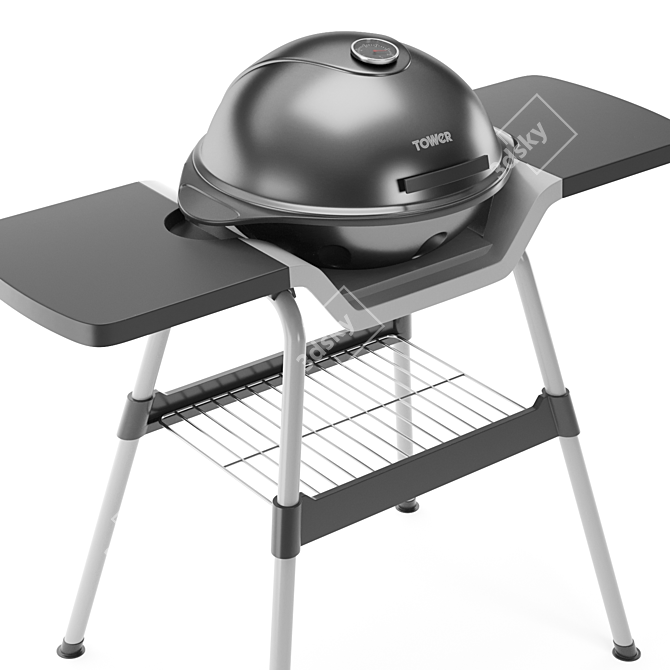 XL Electric BBQ Grill with Cerasure Coating 3D model image 9