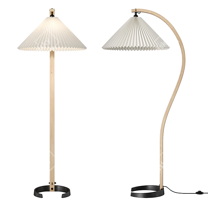 Modern Timberline Floor Lamp Design 3D model image 2