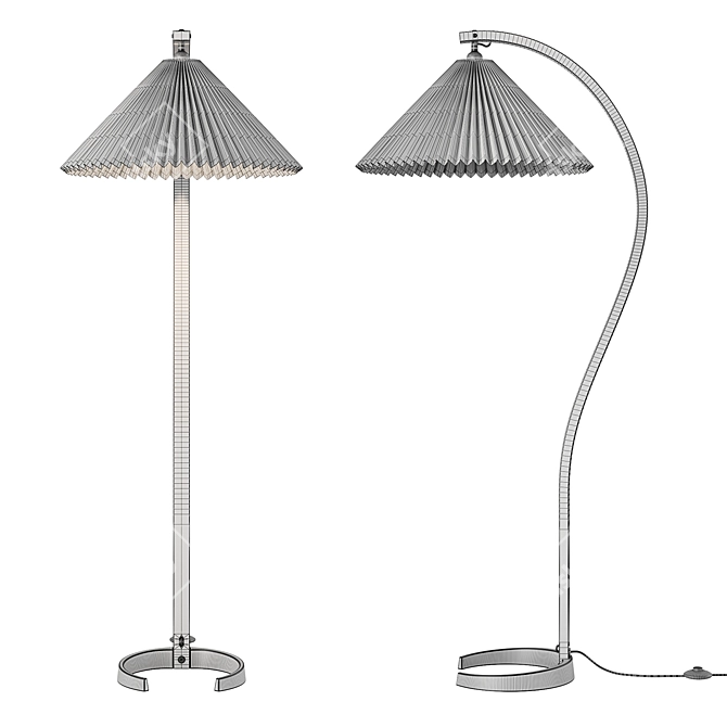 Modern Timberline Floor Lamp Design 3D model image 4