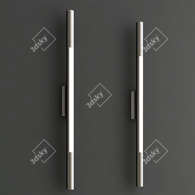 Sleek Tube Wall Light 3D model image 2