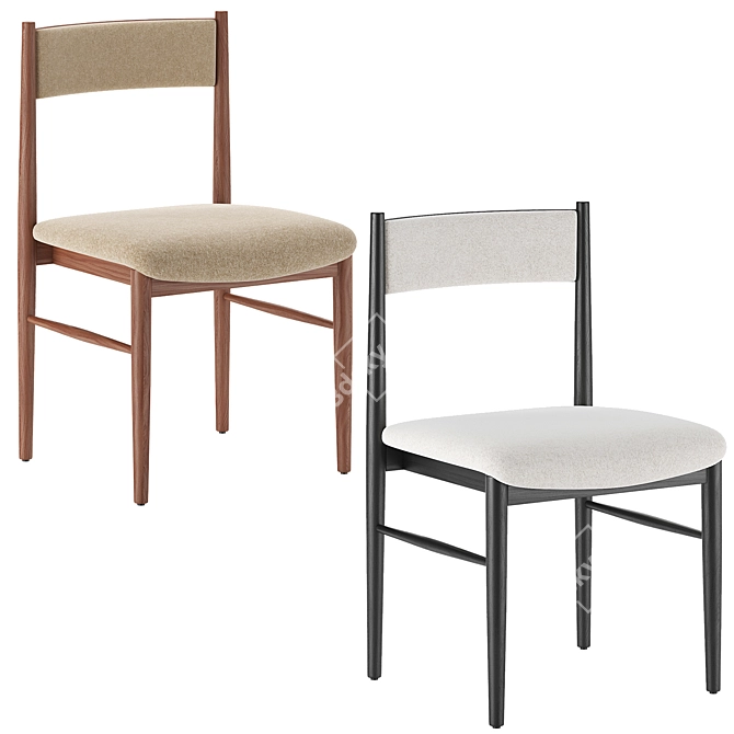 Petrie Upholstered Dining Chair 3D model image 1