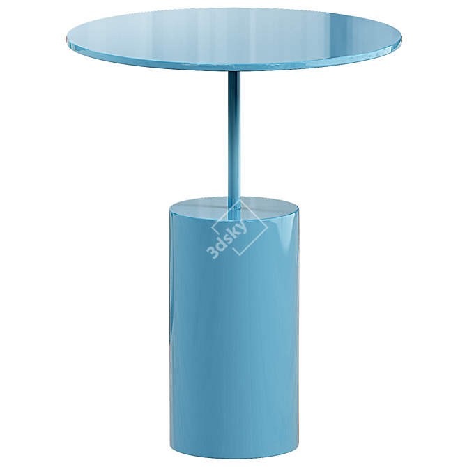  Contemporary Blue Side Table 3D Model 3D model image 4