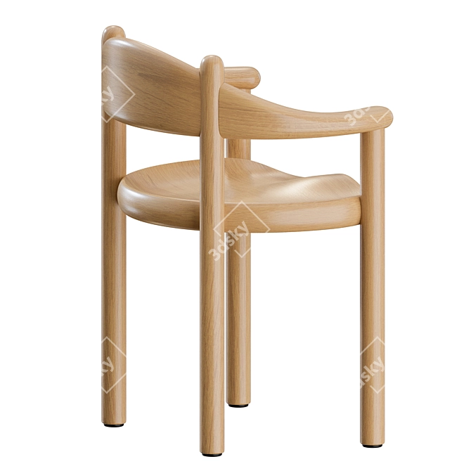 Sleek Gubi Daumiller Armchair 3D model image 7