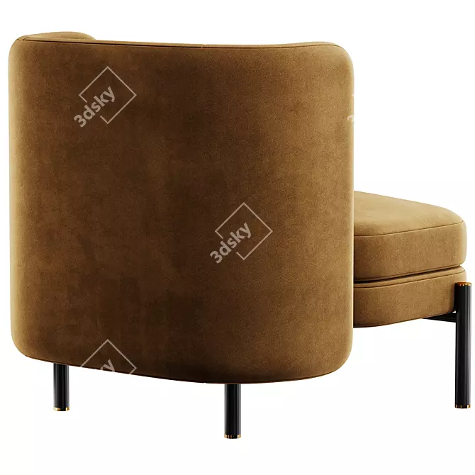 Milos Armchair Model Export Comfort 3D model image 5