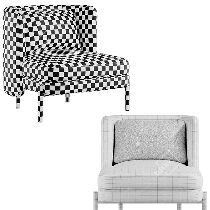 Milos Armchair Model Export Comfort 3D model image 6