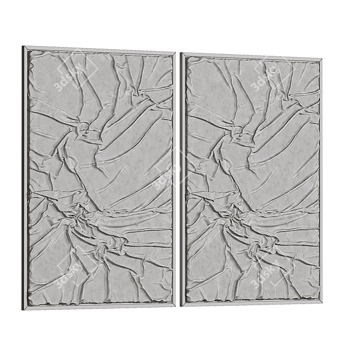 Embossed Fabric Effect Art Set 3D model image 2